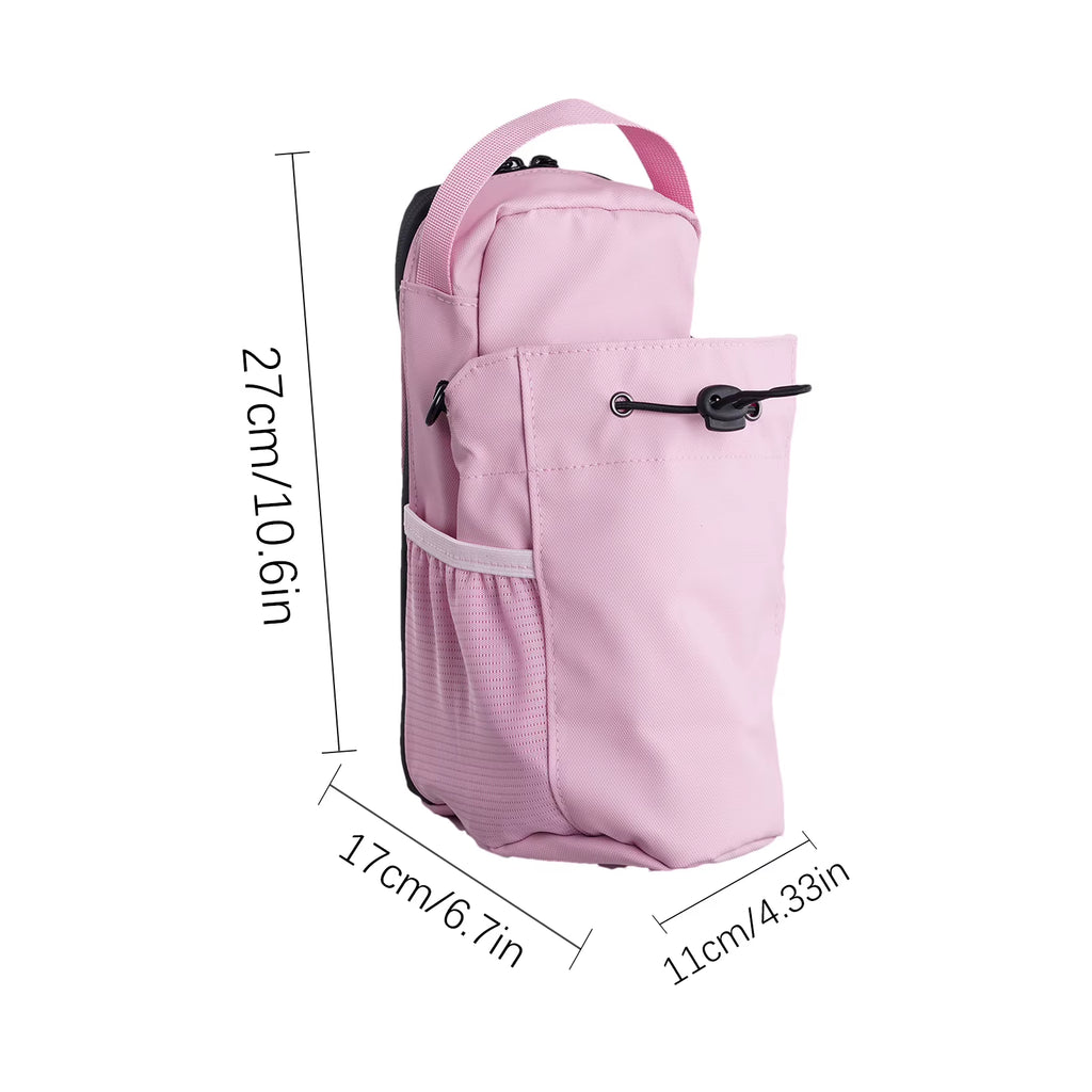 Magnetic Fitness Water Bottle Holder Crossbody Sling Bag Waterproof Non Slip Large Capacity for Gym Outdoor Sports Phone Pocket