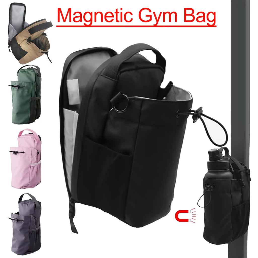 Magnetic Fitness Water Bottle Holder Crossbody Sling Bag Waterproof Non Slip Large Capacity for Gym Outdoor Sports Phone Pocket